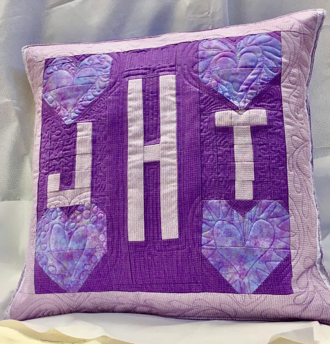 monogram wedding pillow, Image 1.