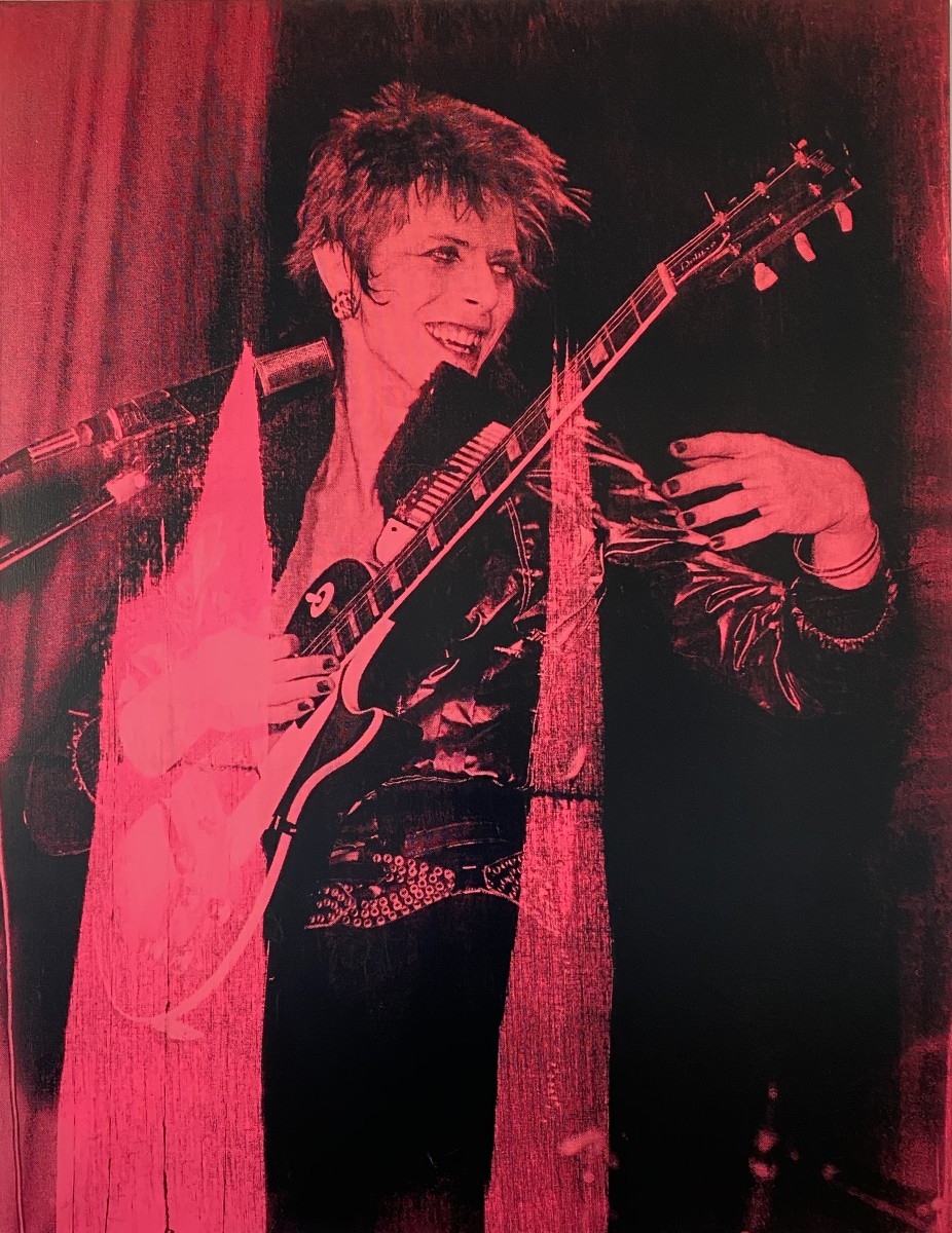 "The Jean Genie" David Bowie as Ziggy Stardust, Santa Monica, CA 1972 by Russell  Young Mick Rock 