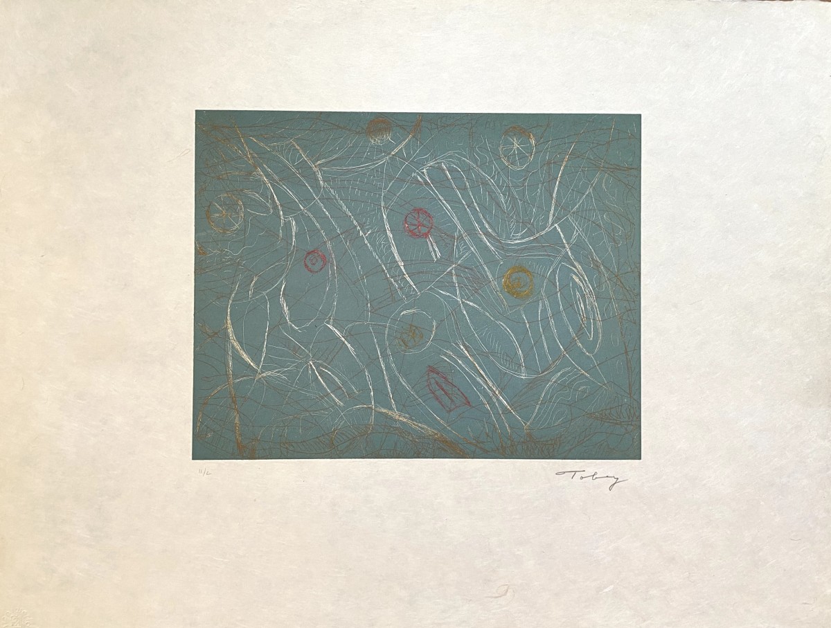 Untitled Mark Tobey Etching, Green by Mark Tobey 