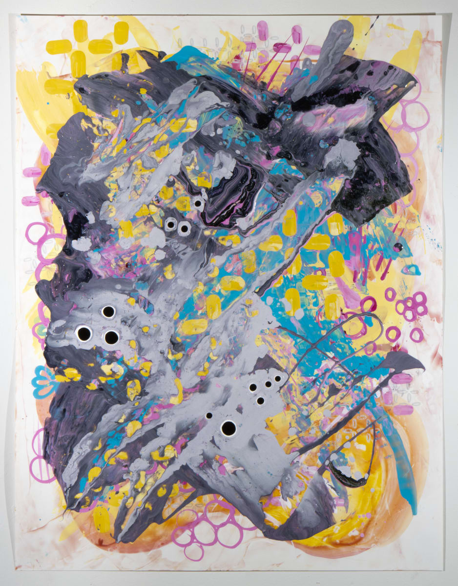 That's What I Want, That's What I Collect by Blake Brasher  Image: Title: "That's What I Want, That's What I Collect"
26 x 20 wateroclor, marker, and acrylic on textred polypropyene 2021