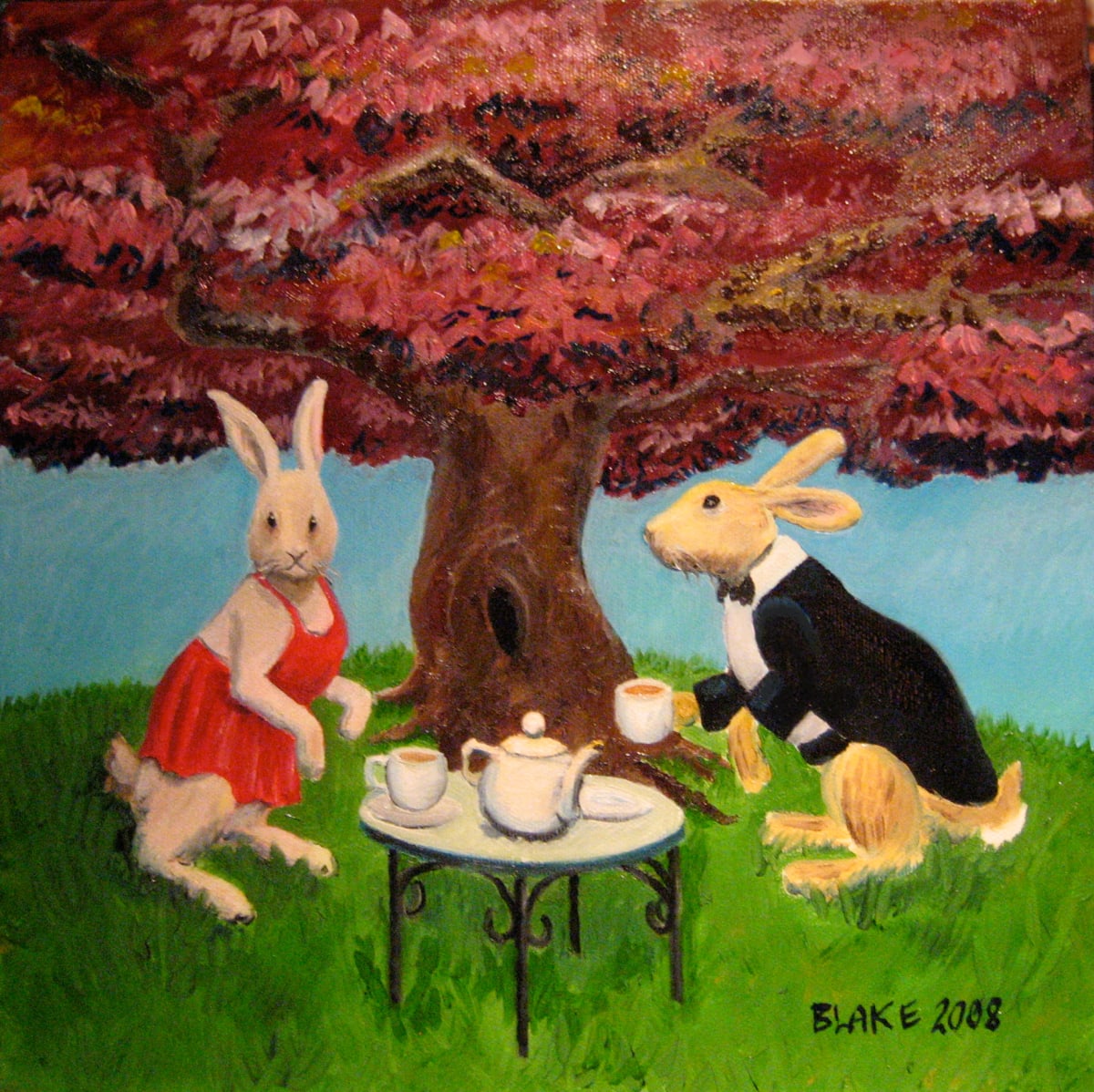 Rabbits Having Tea 