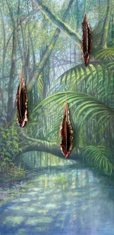 The Fall of the Amazon by Karen Haub  Image: Awarded 1st Place in the "Recreated Show" at Escondido Municipal Gallery.