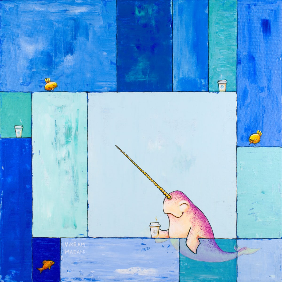 Tranquility in Blue and Teal : Narwhal 