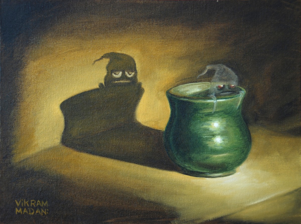 Green Pot, With Apathetic Phantom by Vikram Madan 