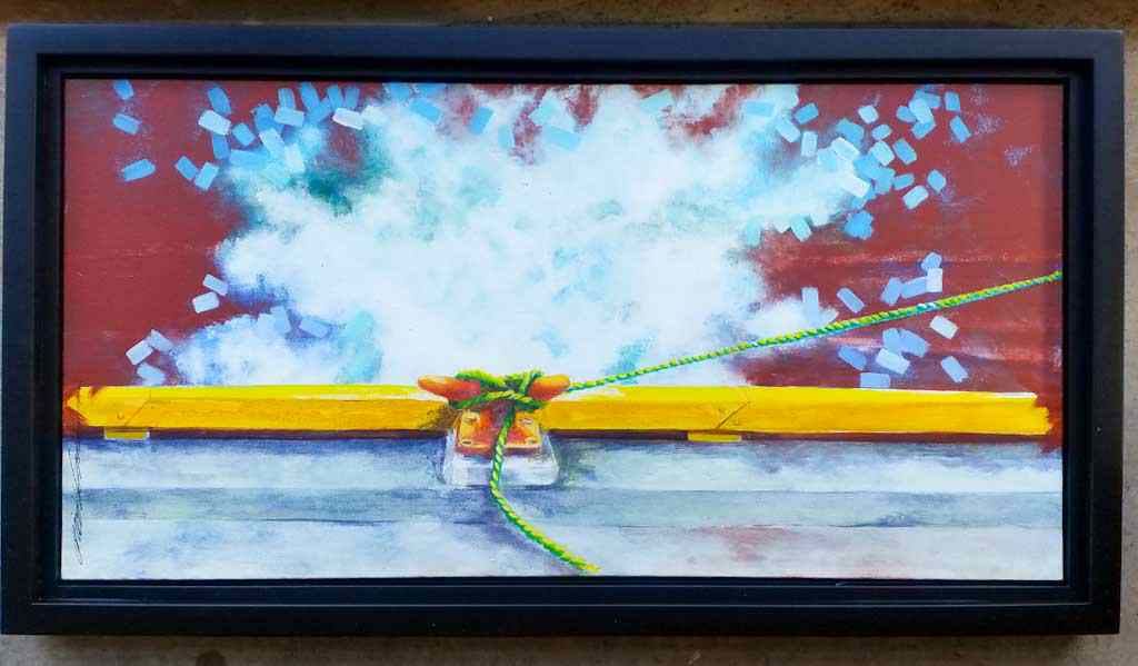 Cleat - Waves by Karen Phillips~Curran  Image: Here she is framed. ready to hang on your wall!