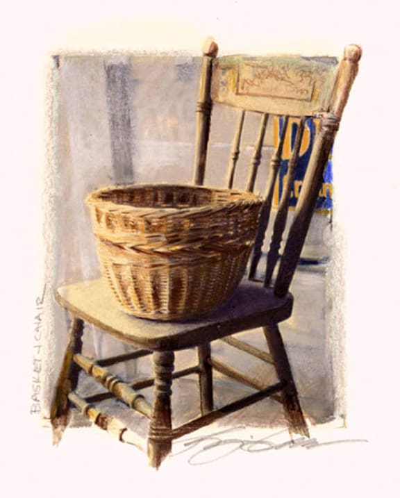 Basket & Chair by Karen Phillips~Curran, Image 1.