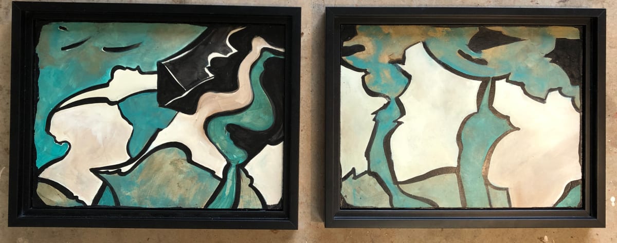 Brass - Keys by Karen Phillips~Curran  Image: Brass Keys Diptych