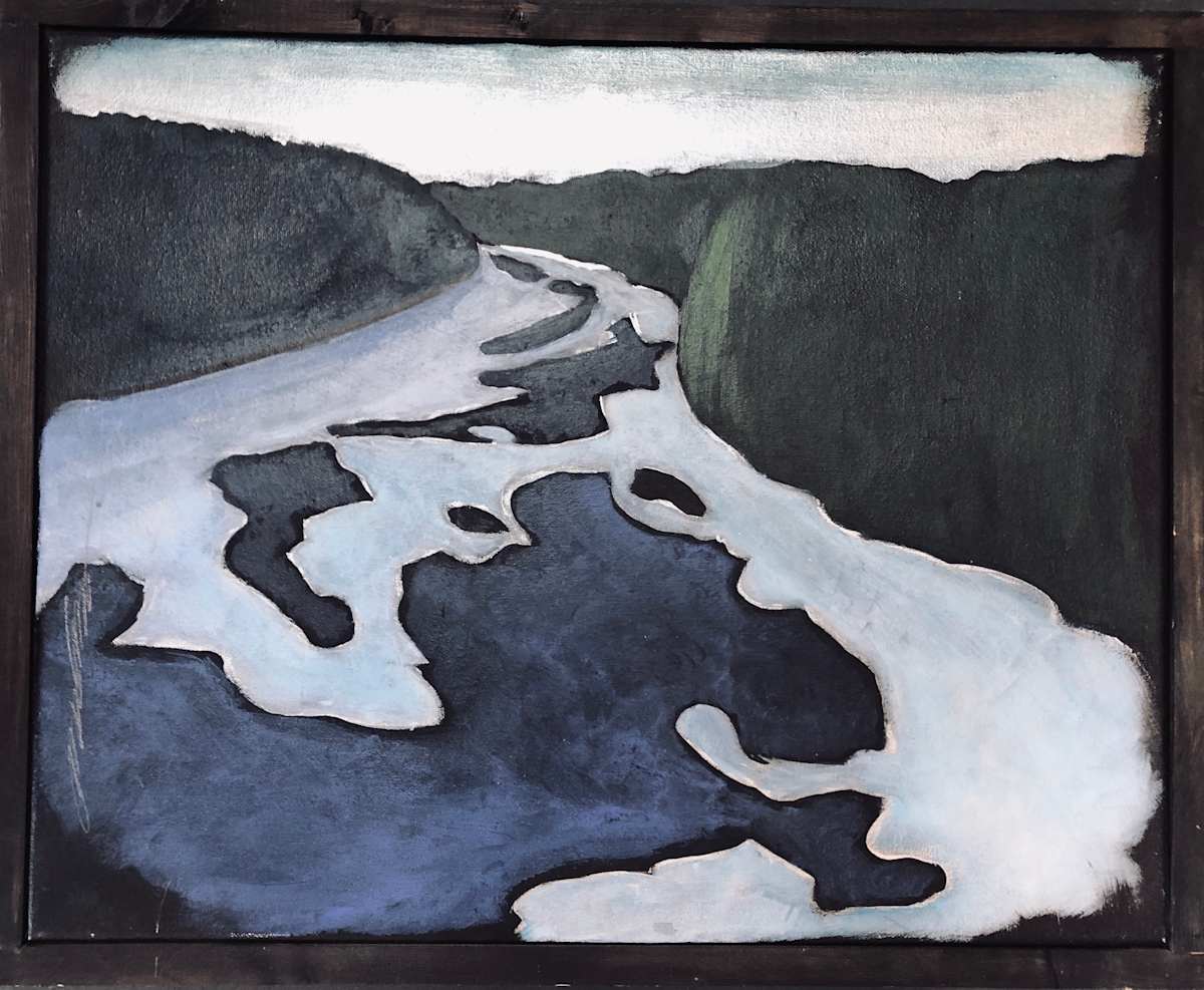 Black water ice by Karen Phillips~Curran  Image: Black Water ~ice