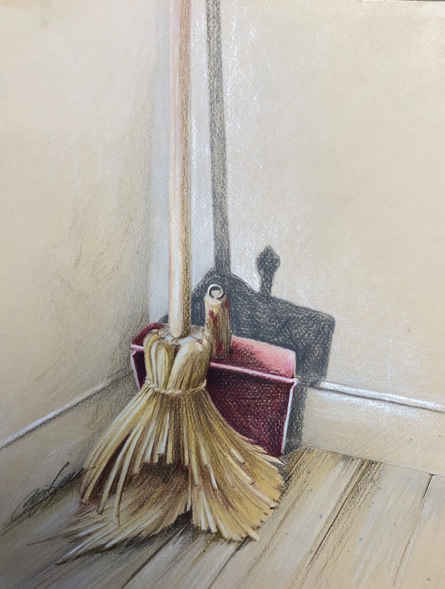broom and pan by Karen Phillips~Curran 