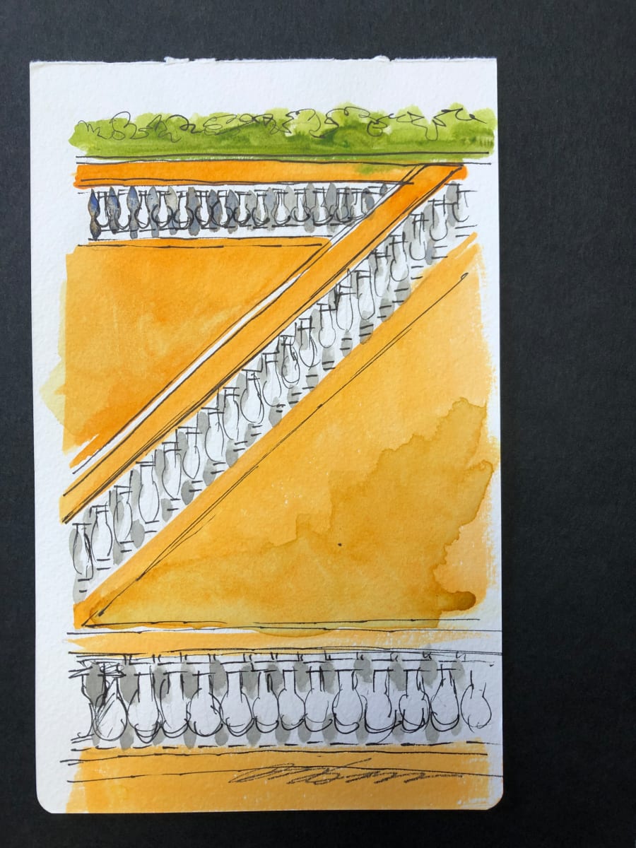 Orange Stairs by Karen Phillips~Curran 