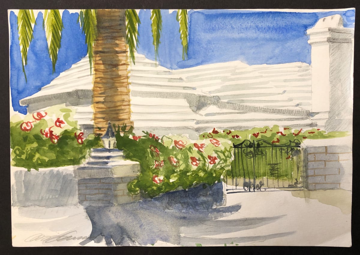 Front Gate with Palm by Karen Phillips~Curran, Image 1.