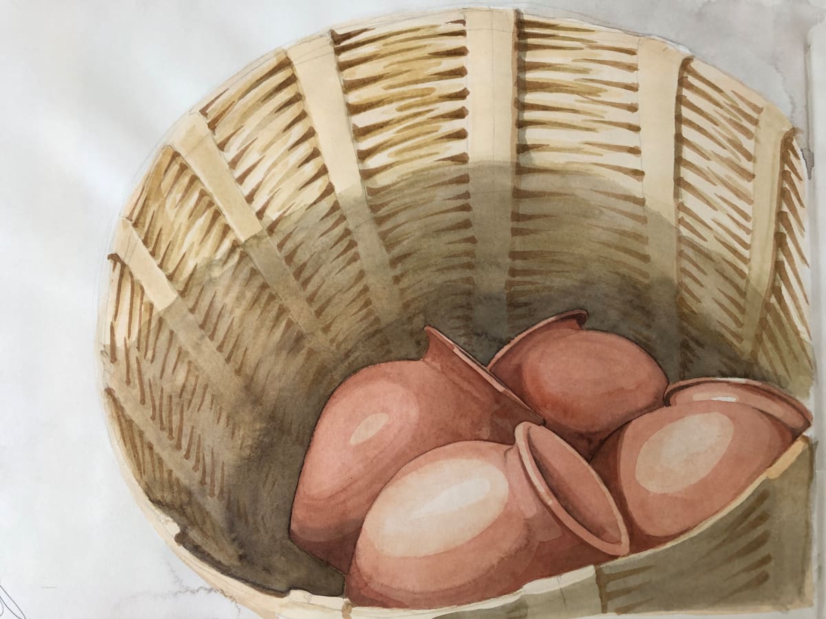 Big Basket of Jugs by Karen Phillips~Curran 