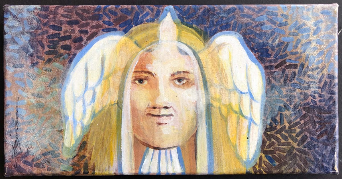 Mary &  Madonna pair  Image: Madonna is one from my Goddess series. 4x6 paintings on canvas. This series investigates a  link between a consistent face image and goddesses from various  cultures around the world