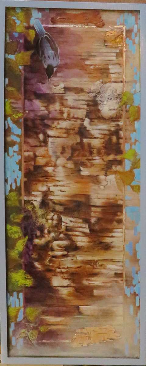 Birch and Nuthatch by Karen Phillips~Curran  Image: Birch and Nuthatch