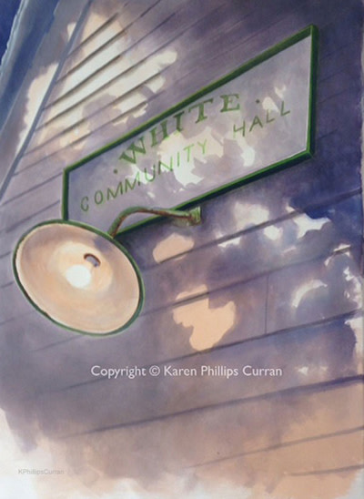Oblique White Hall by Karen Phillips~Curran 