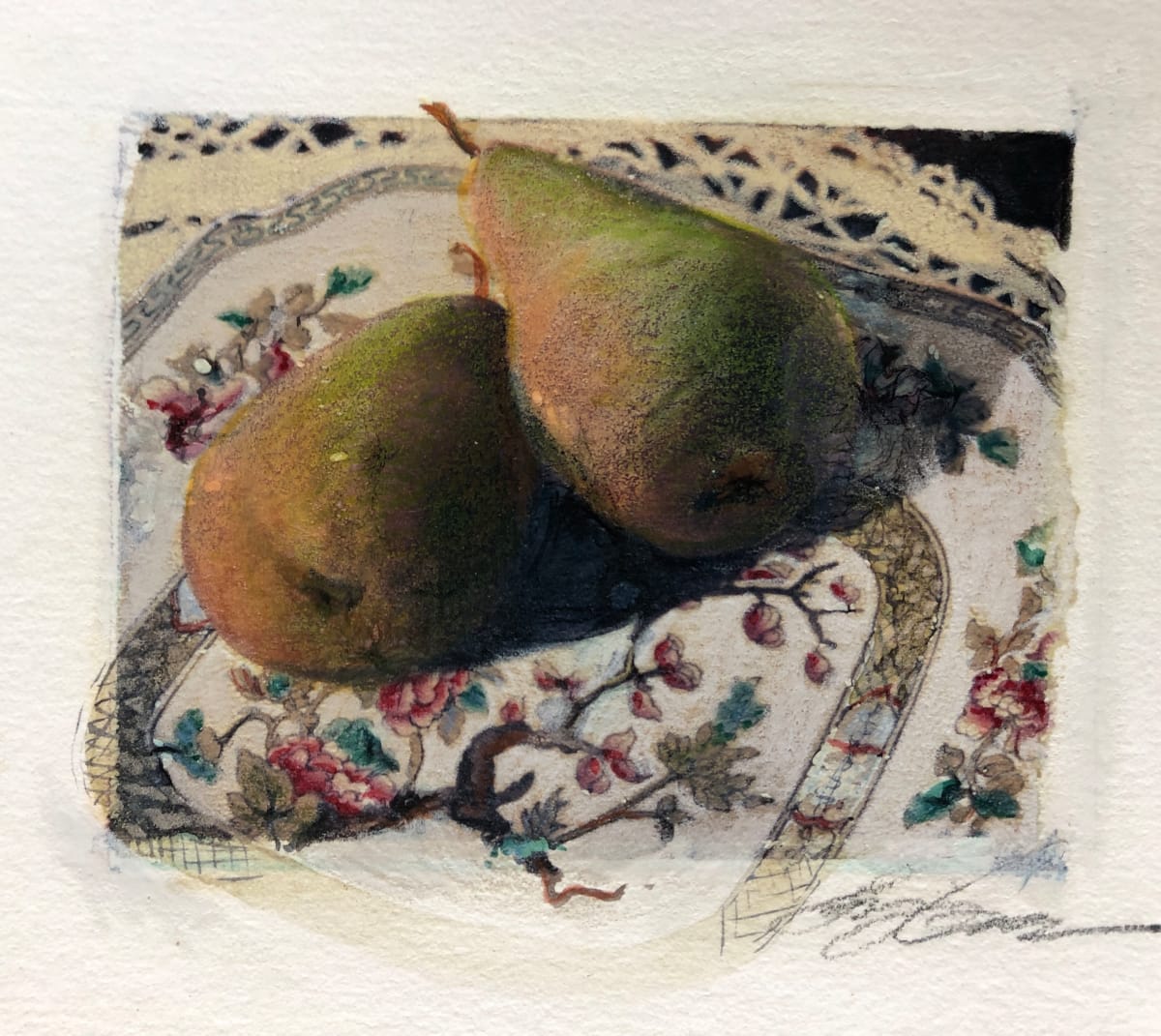 Pears on a  Plate by Karen Phillips~Curran  Image: Pears on a Plate