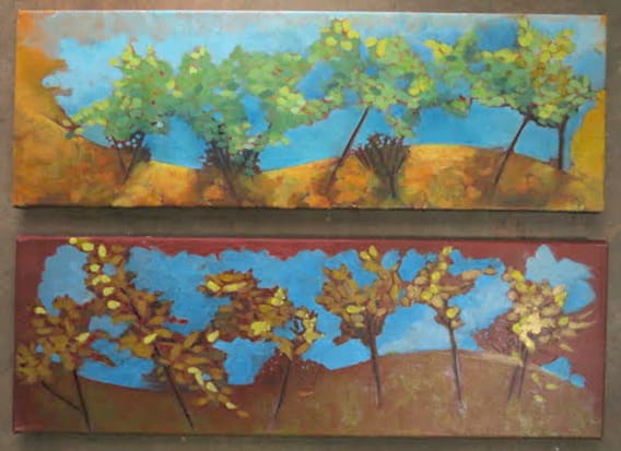 Seasons, treeline by Karen Phillips~Curran  Image: Seasons- Trees