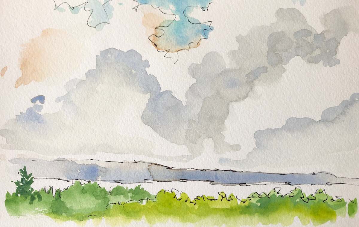 waterside sketch by Karen Phillips~Curran, Image 1.