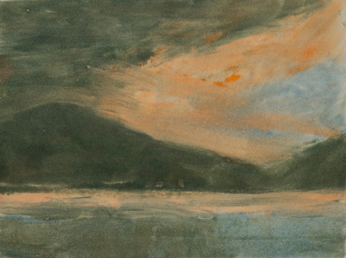 Storm on River by Marie Cole 