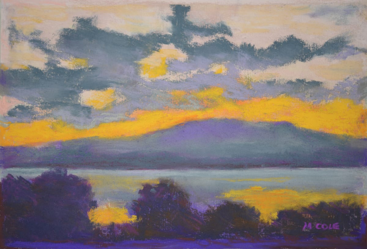 Sunset Over the Hudson by Marie Cole 