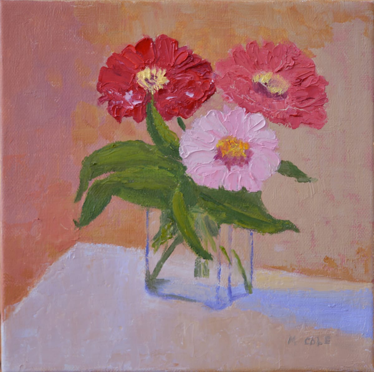 Zinnias by Marie Cole 