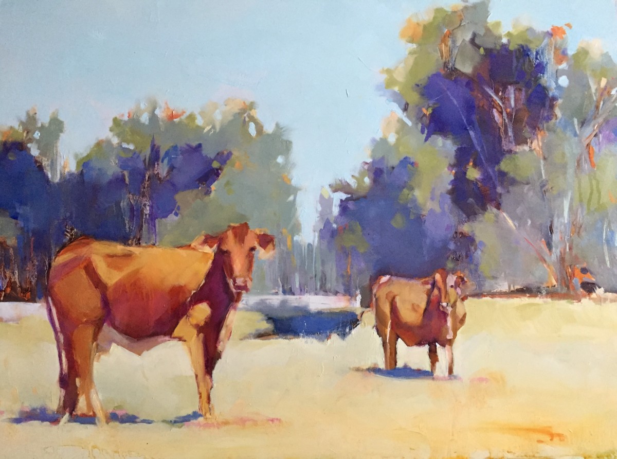 Auburn Cows by kathleen broaderick 