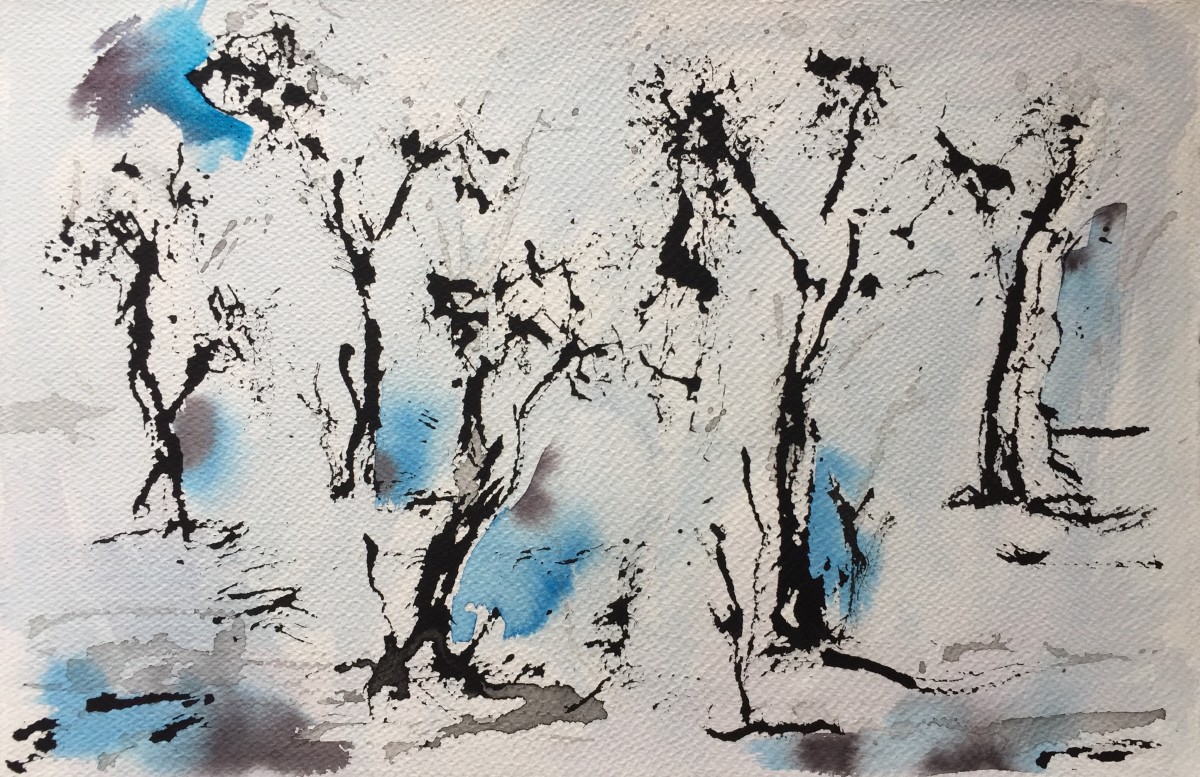 Random forest with blue by Kirsten Johnston 