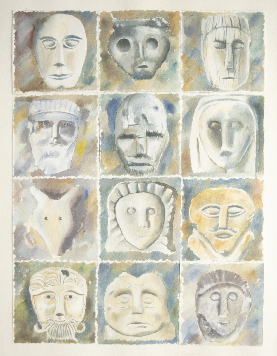 12 Celtic Heads by B.P. Flynn 