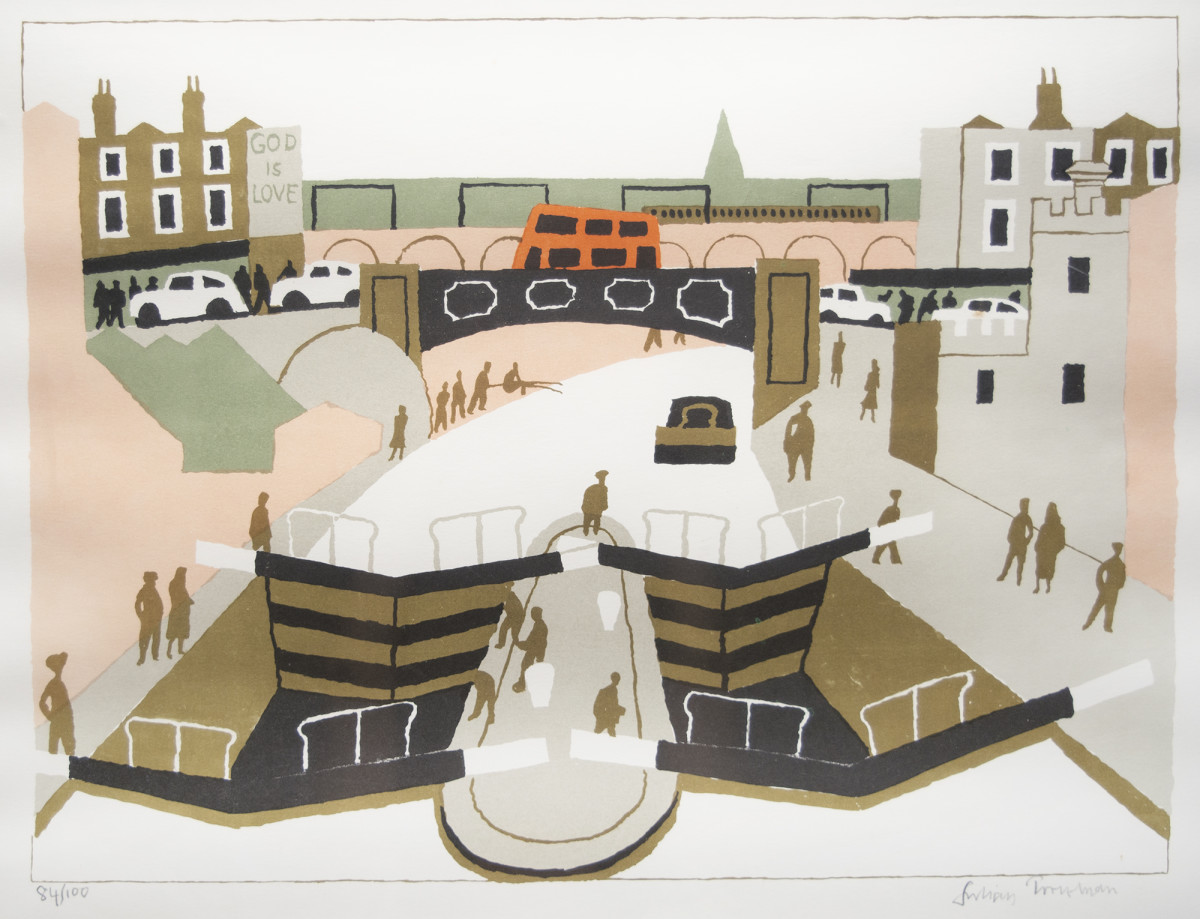 Camden Lock by Julian Trevelyan  Image: Business Art Galleries RA. 29.04.81