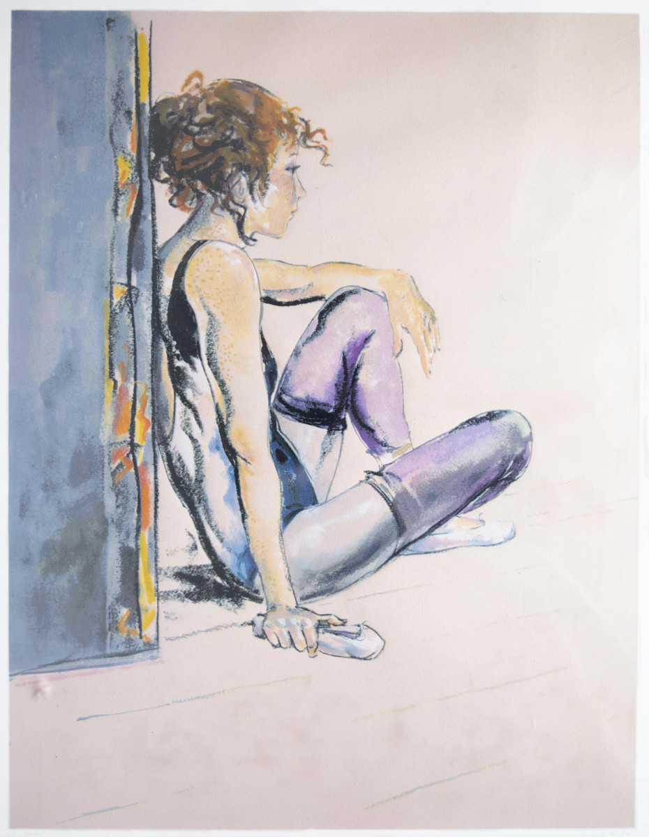 Dancer in Purple Leggings by Donald Hamilton Fraser 