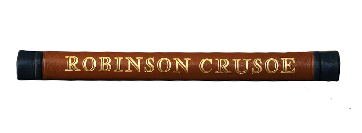 Robinson Crusoe by The Basilisk Press, Daniel Defoe, Edward Gordon Craig  Image: Cover spine