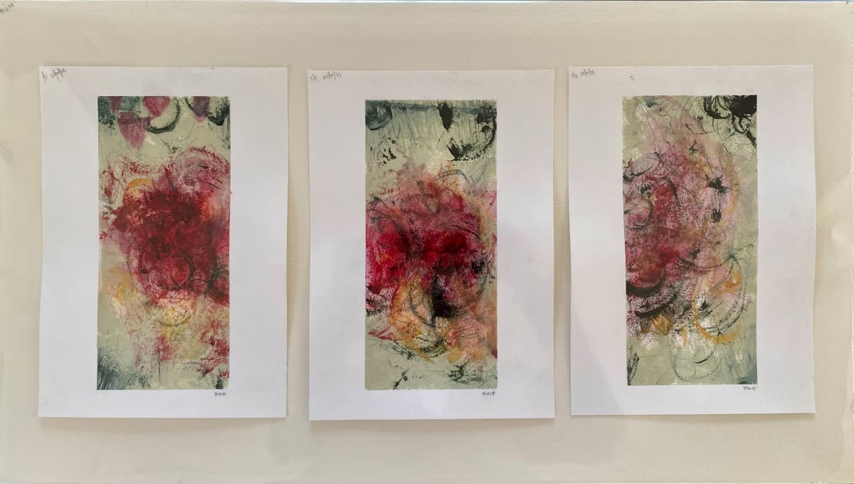 Untitled 0277 by John Worth  Image: Rhythmic Floral Triptych - Set of 3 individual works 