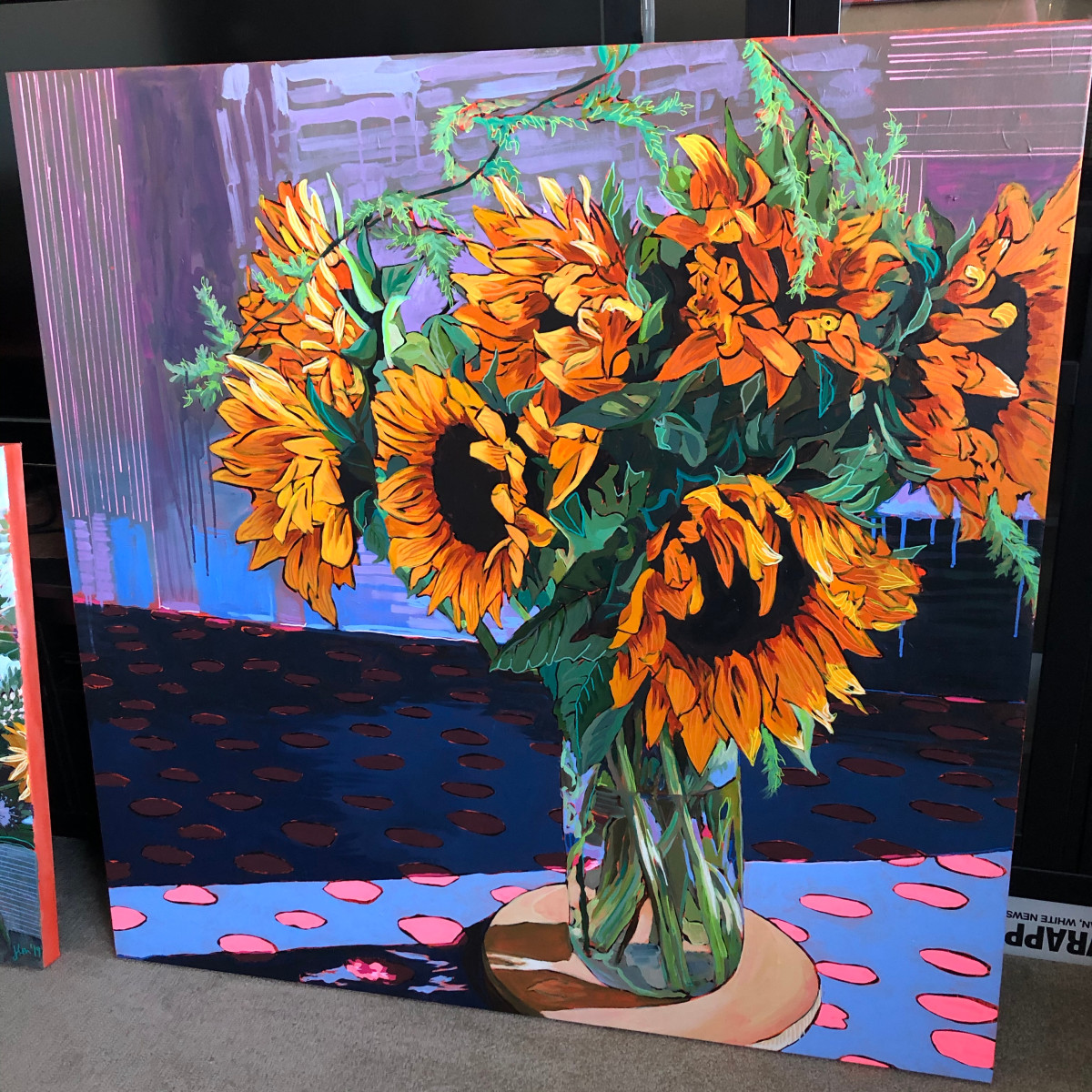 Sunflowers and Polka Dots by Jennifer L Mohr 