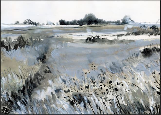 B&W Untitled Landscape on Paper by Jennifer L Mohr, Image 2.