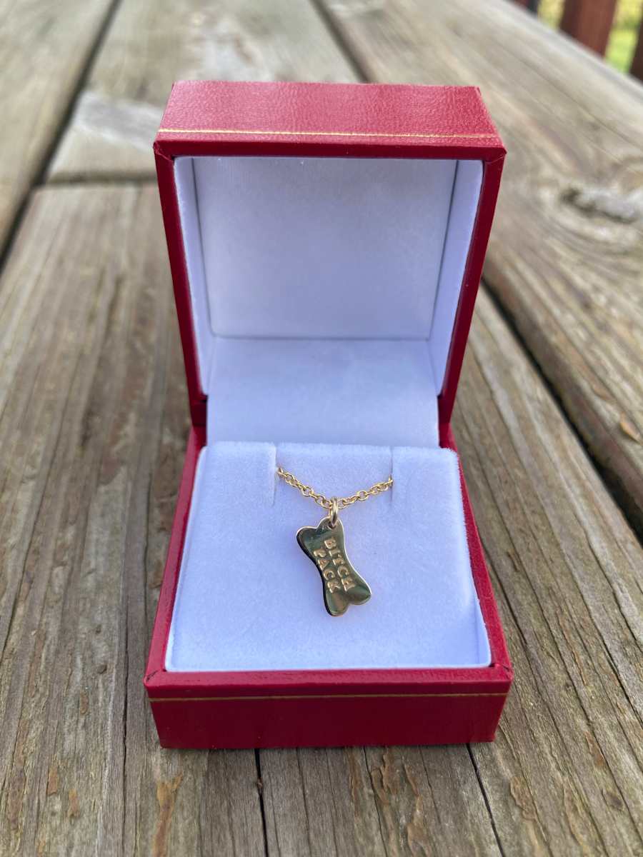 Tiny Bitch Pendant 14k by Salina Ramsay, Image 1.