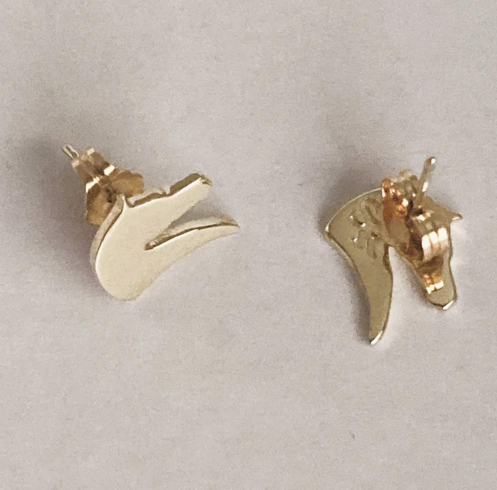 Studio Logo Earrings by Salina Ramsay  Image: 14k Gold Studio Logo Earrings
