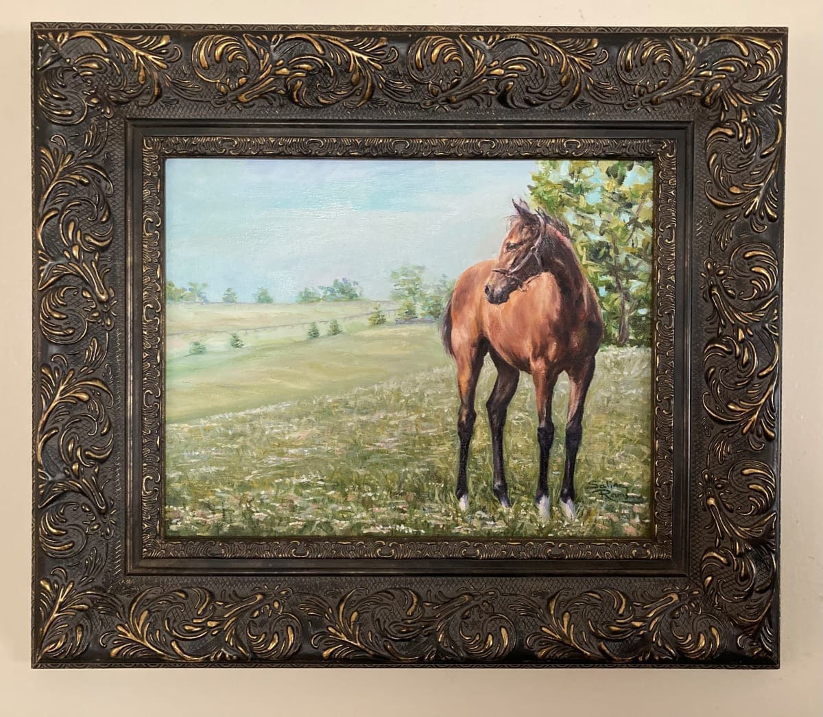 The Filly original oil by Salina Ramsay 