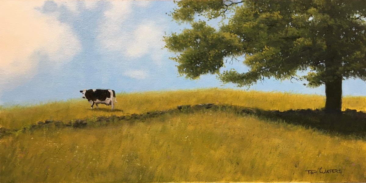 Heading Home by Thomas Waters  Image: Heading Home - Cow on a hill in Vermont