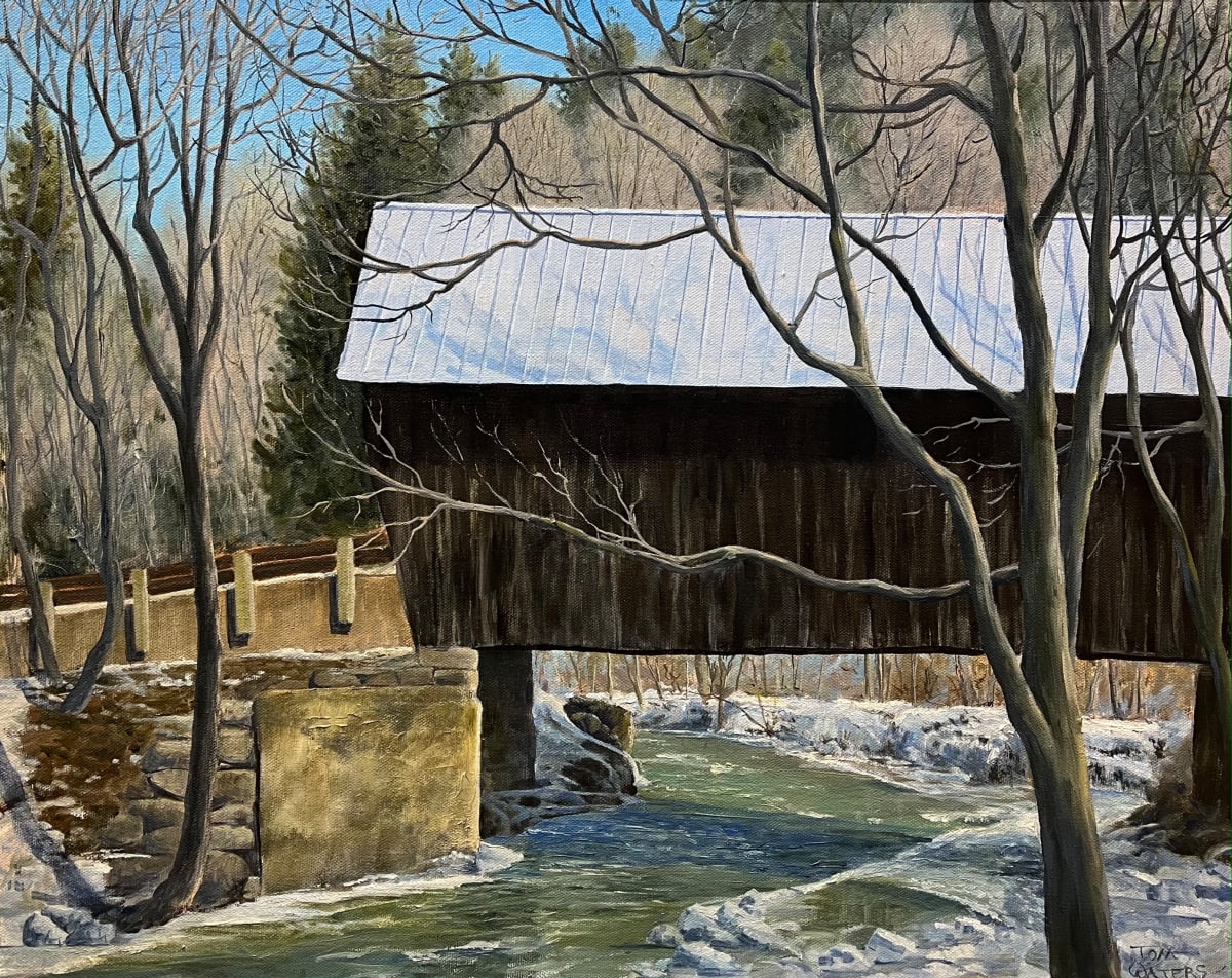 Moxley Covered Bridge by Thomas Waters  Image: Moxley Covered Bridge, Chelsea Vermont