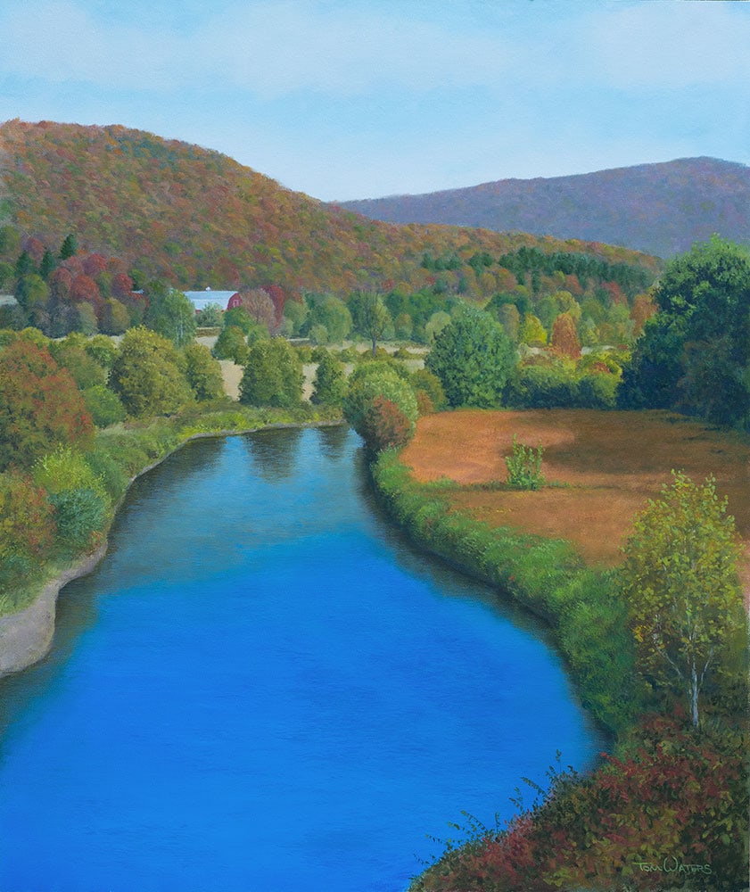 Overlooking the Lamoille by Thomas Waters 