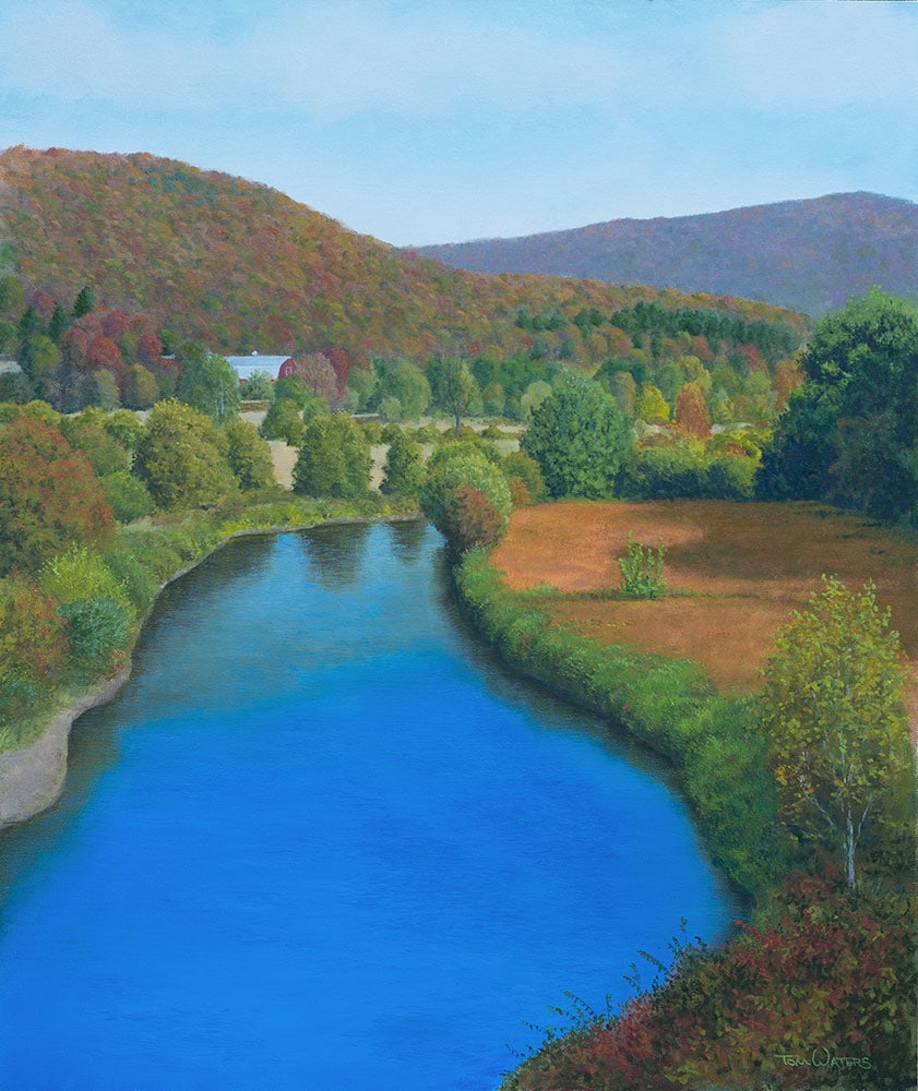 Overlooking the Lamoille by Thomas Waters, Image 1.