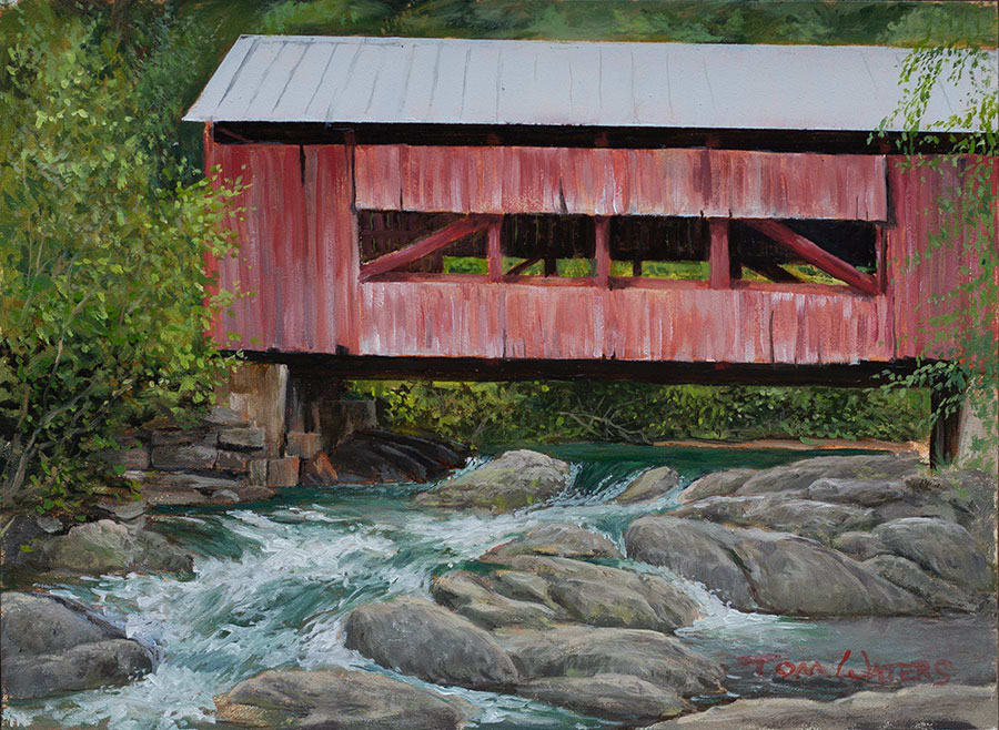 Upper Cox Brook Covered Bridge by Thomas Waters 