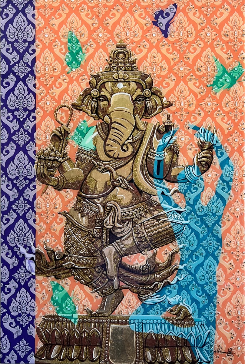 Golden Ganesha by Francois Michel Beausoleil 