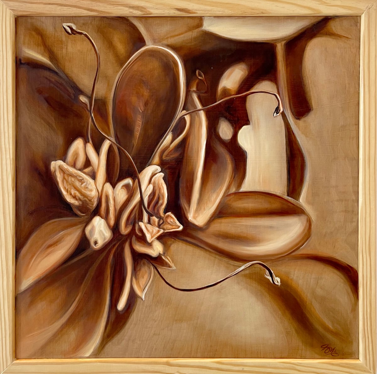 Cenizo on Wood by Jessica Monroe Fine Art 
