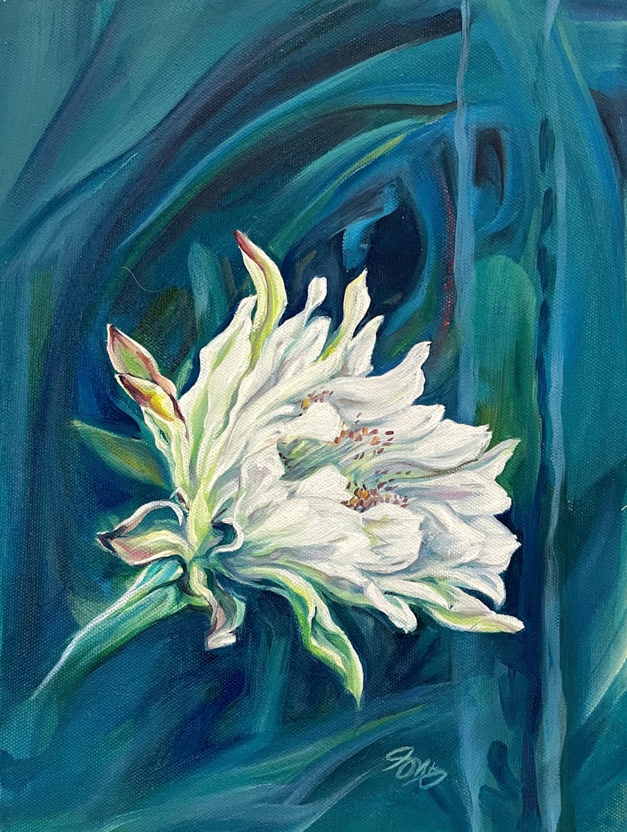 Study- Cactus Flower by Jessica Monroe Art 