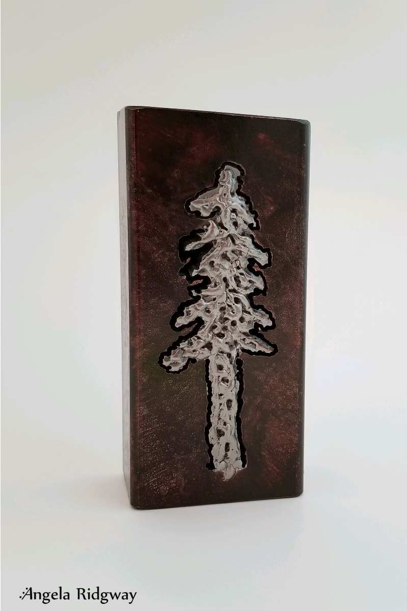 fir tree light box  ~7"  (FT08) by Angela Ridgway, Image 1.