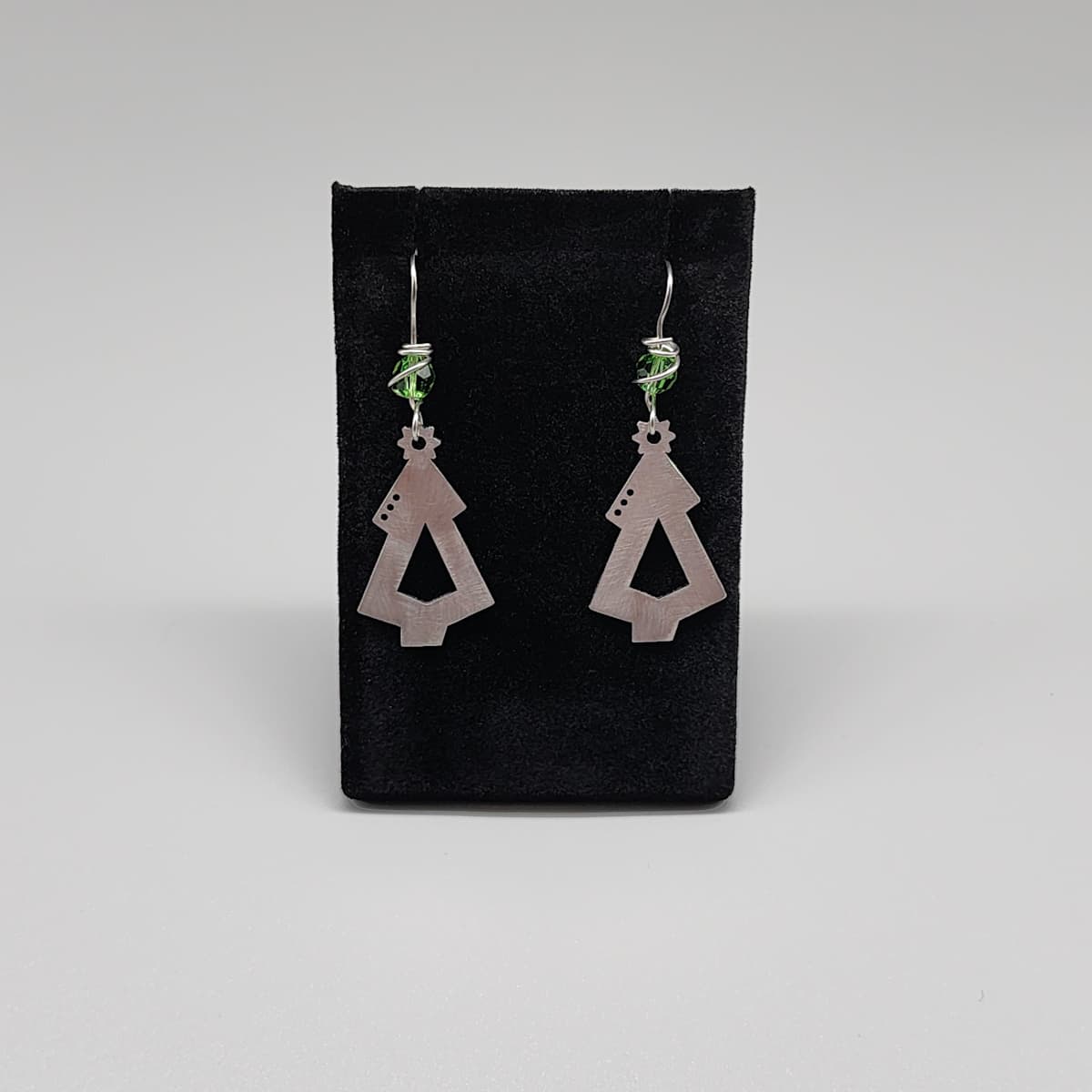 earring - sxmas tree - stainless by Angela Ridgway 