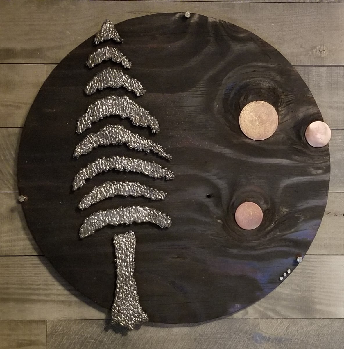tree with 3 suns by Angela Ridgway 