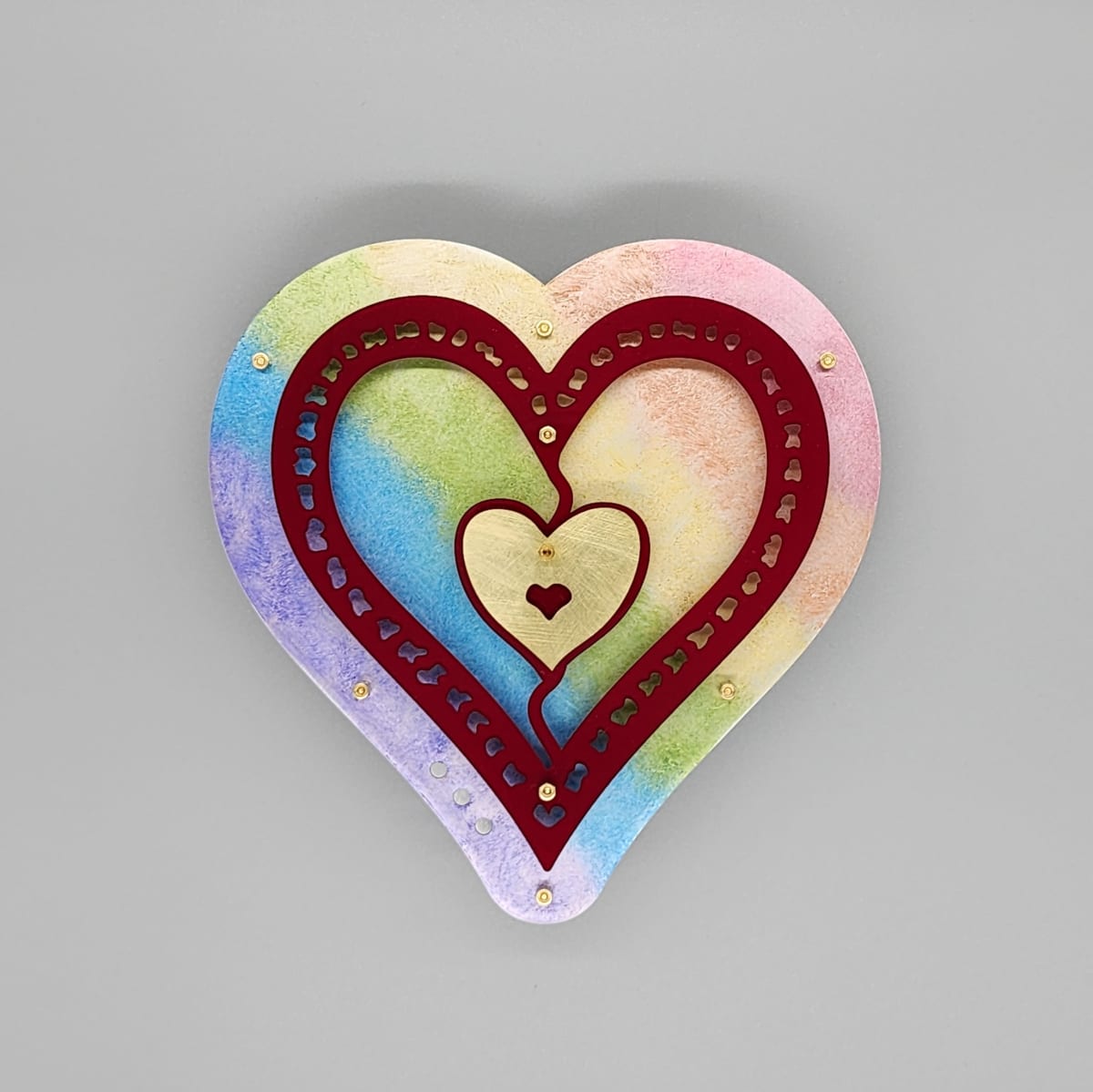 your rainbow heart in mine by Angela Ridgway 