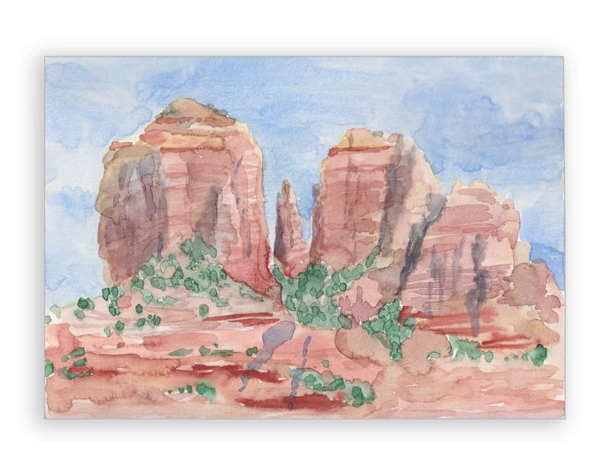 Sedona Watercolor 3 by Mari Pohlman 